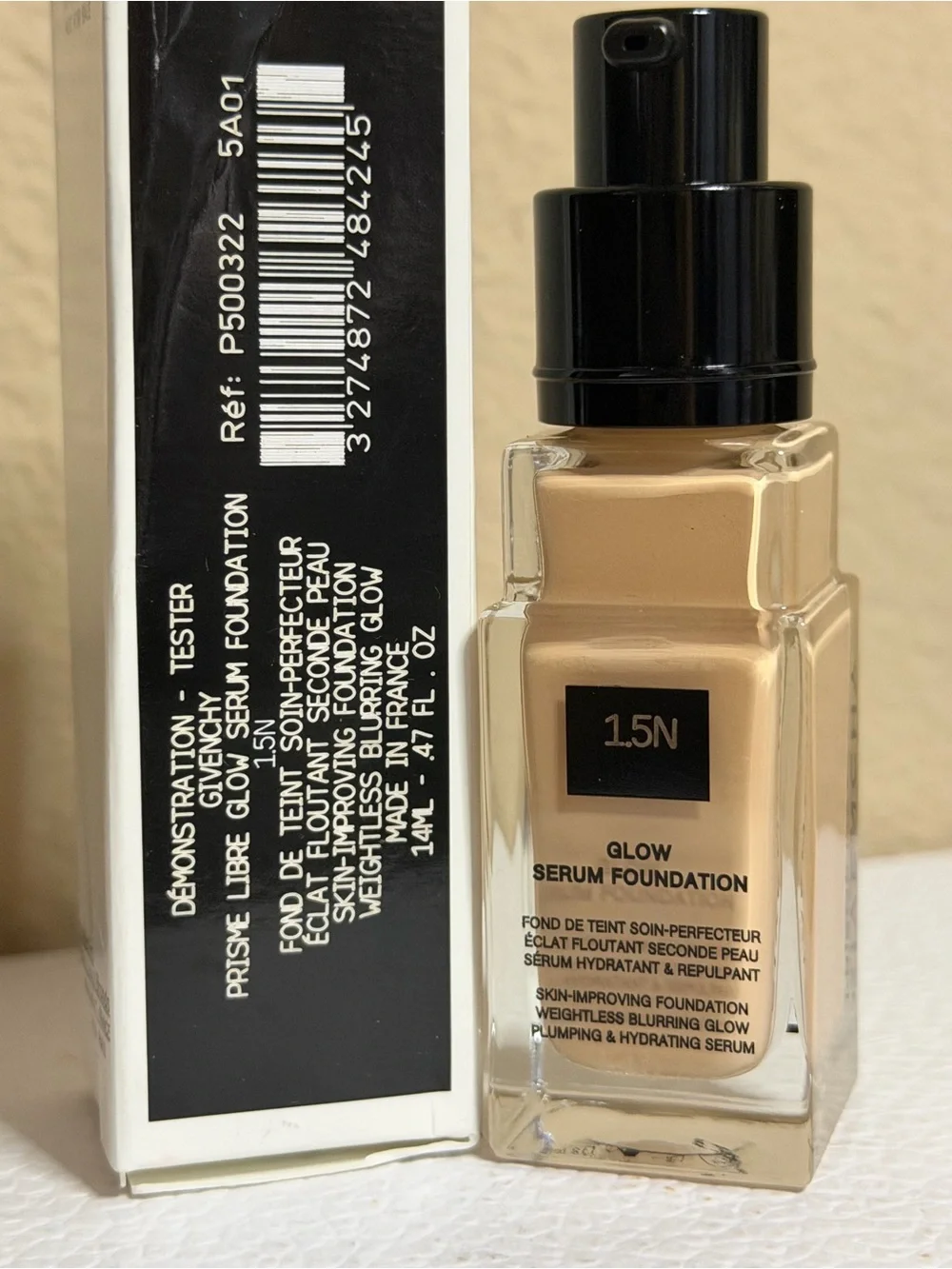 1.5N Givenchy Prisme Libre Glow Serum Foundation -New 15ml Tester
